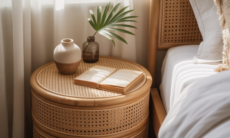 découvrez comment les tables de nuit en rotin apportent une touche bohème chic et chaleureuse à votre chambre, alliant naturel et élégance pour un décor accueillant.
