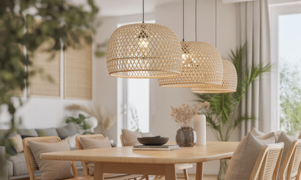 découvrez comment les suspensions en rotin apportent une lumière chaleureuse et naturelle pour sublimer votre décoration intérieure tendance avec élégance et authenticité.