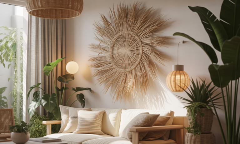 apportez une touche murale bohème et tendance à votre intérieur avec nos créations en osier, parfaites pour un décor naturel et chaleureux.