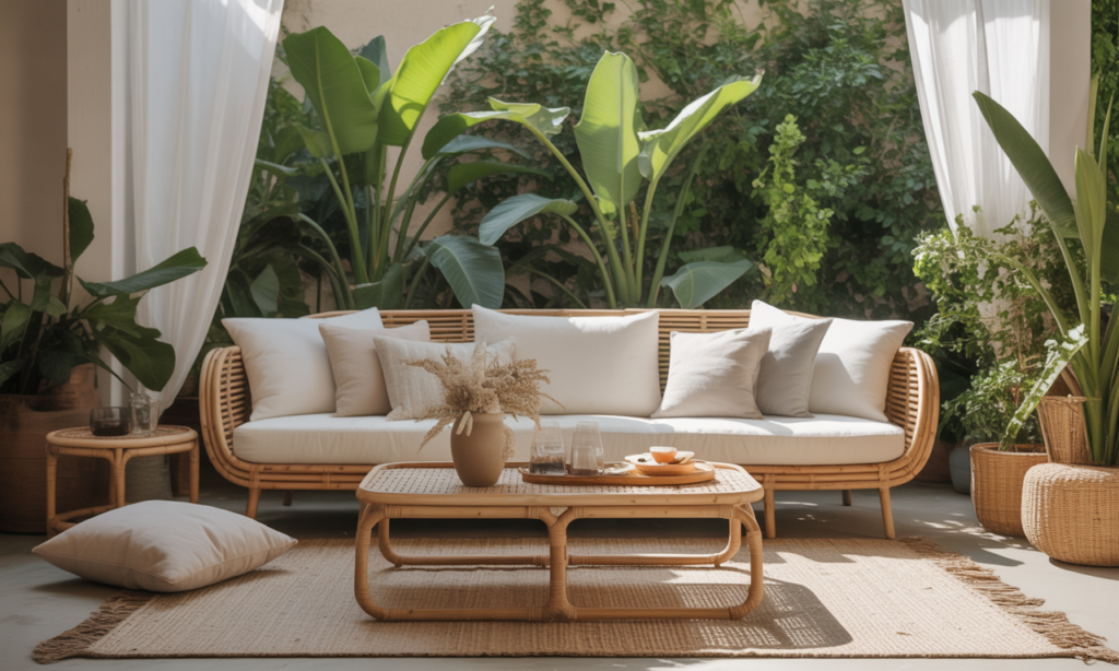 découvrez comment le rotin naturel apporte une touche d'élégance bohème à votre salon de jardin, alliant confort et style authentique pour créer un espace convivial et chaleureux.
