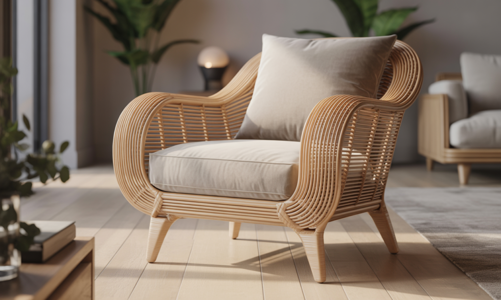 découvrez le fauteuil design en rotin, alliant élégance naturelle et confort, pour transformer et sublimer votre décoration intérieure avec style et authenticité.