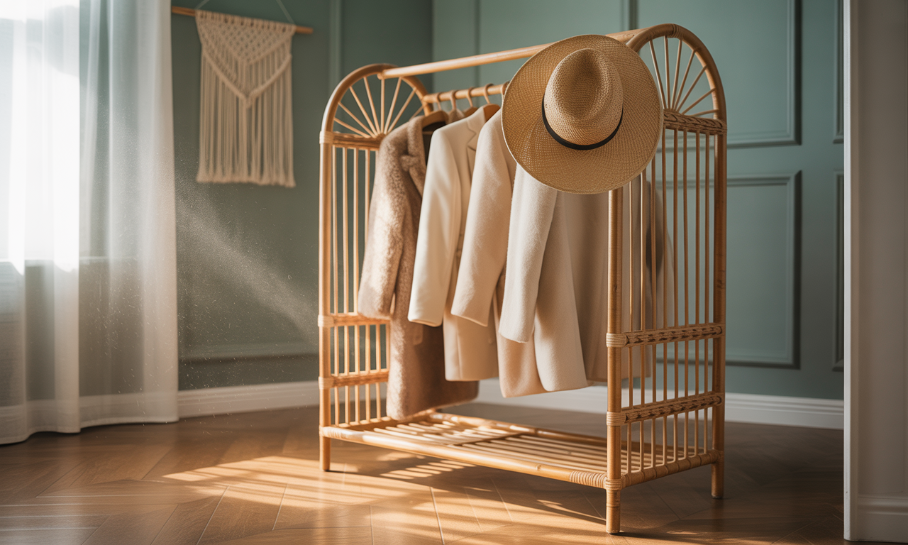 découvrez le porte-manteau en rotin, l'accessoire chic et pratique qui transforme votre entrée en un espace élégant et fonctionnel.