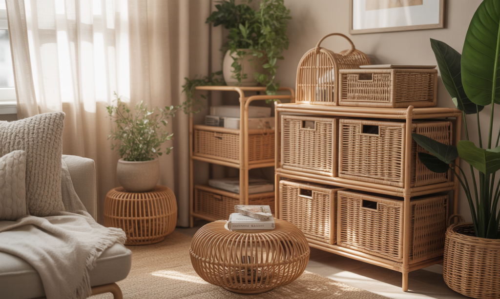 découvrez le rangement en rotin, l'élément à la fois charmant et pratique qui sublimera votre décoration intérieure avec une touche naturelle et élégante.