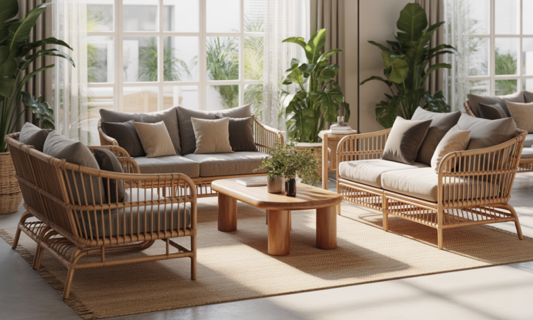 découvrez nos salons en rotin alliant élégance et authenticité pour un intérieur tendance et chaleureux. apportez une touche intemporelle à votre décoration avec des meubles naturels et stylés.