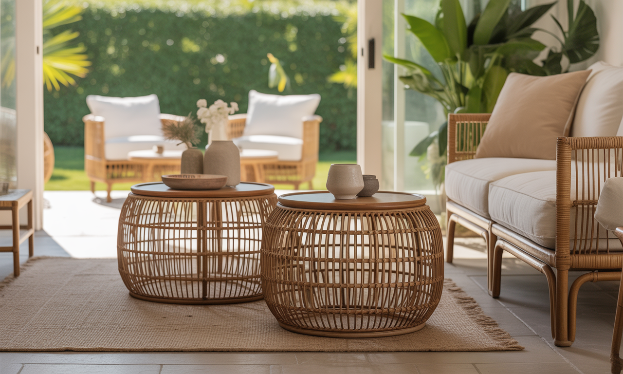 découvrez nos tables en rotin, le meuble tendance idéal pour sublimer votre intérieur et votre extérieur avec élégance et naturel.