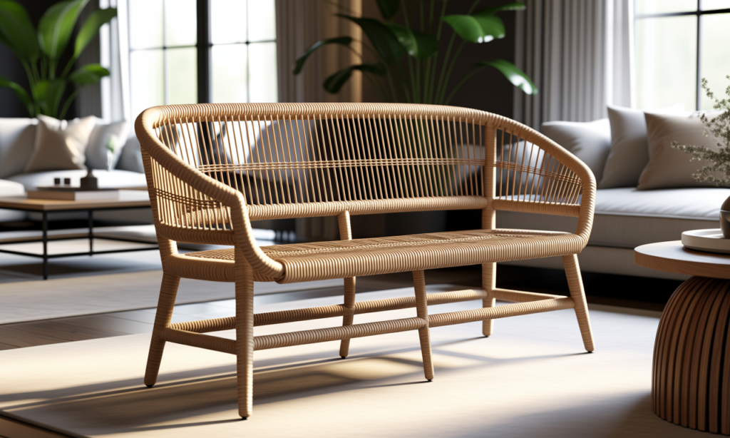 découvrez le banc tressé, la pièce maîtresse idéale pour sublimer votre décoration intérieure avec élégance et naturel.