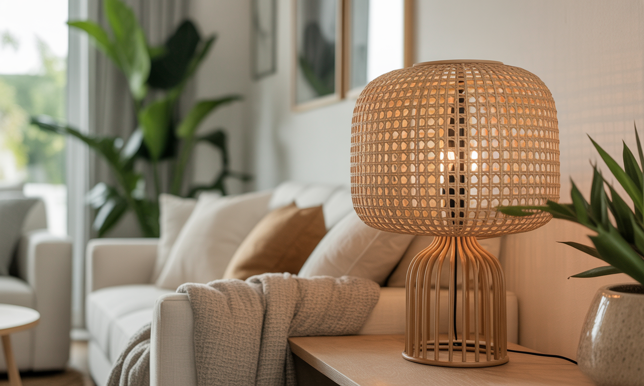 apportez une ambiance chaleureuse et naturelle à votre intérieur avec l'abat-jour lampe en rotin, l'accessoire déco tendance qui sublime tous vos espaces.
