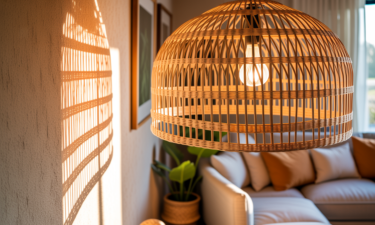 découvrez l'abat-jour en rotin, l'accessoire bohème chic parfait pour apporter lumière et charme naturel à votre intérieur. ajoutez une touche chaleureuse et élégante à votre décoration dès aujourd'hui !