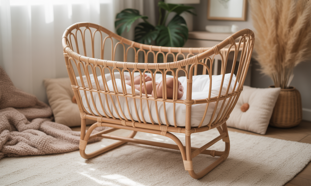 découvrez le berceau en rotin, alliant élégance naturelle et confort pour offrir à votre bébé un sommeil doux et tendance. un choix parfait pour une chambre harmonieuse et stylée.