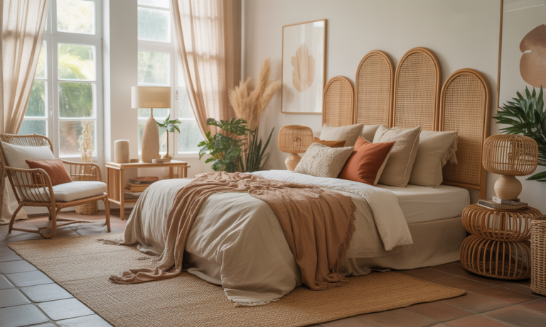 découvrez comment le rotin apporte une touche bohème chic essentielle pour créer une chambre de rêve, alliant naturel, élégance et confort.