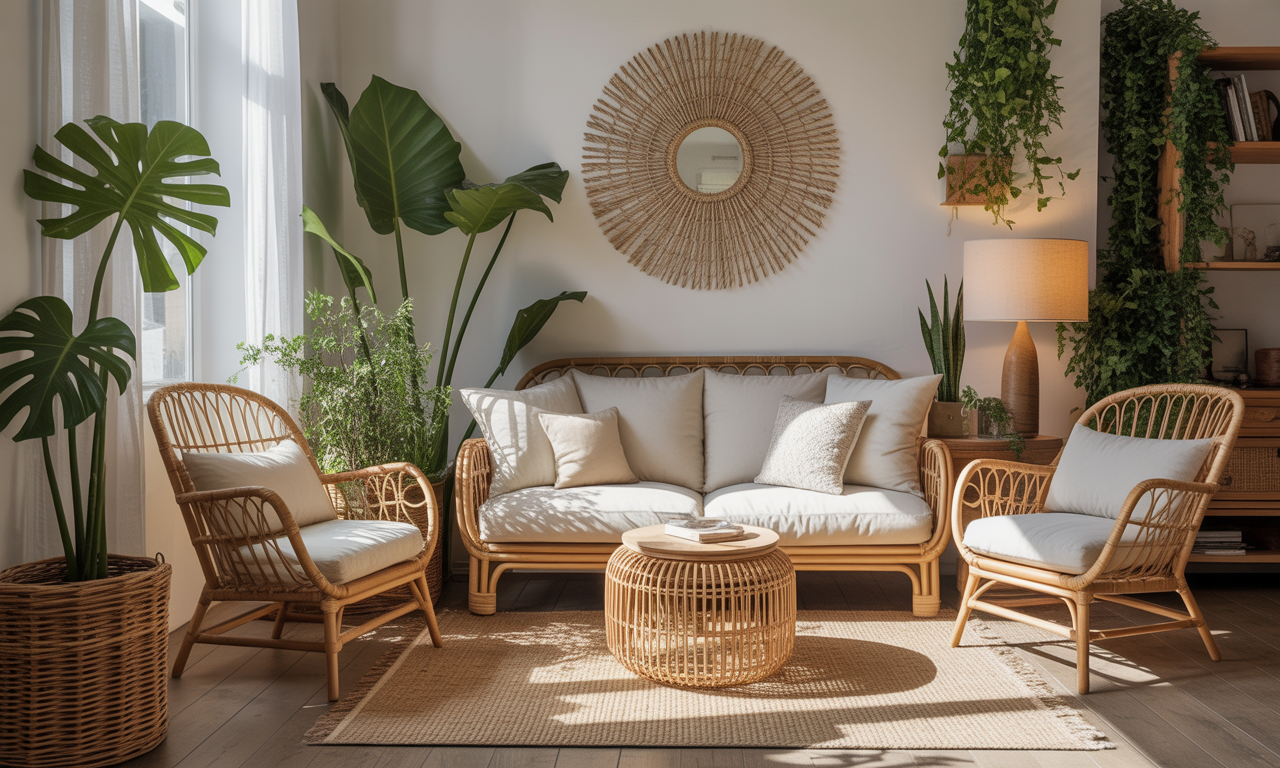 découvrez comment un salon en rotin apporte chaleur et style à votre décoration intérieure, alliant authenticité et tendance pour un espace convivial et élégant.