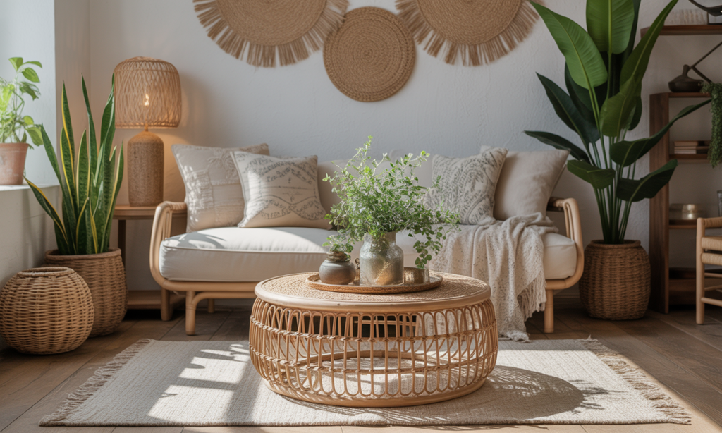 découvrez nos tables basses en rotin, l'alliée charme idéale pour un salon tendance et naturel, alliant élégance et ambiance conviviale.