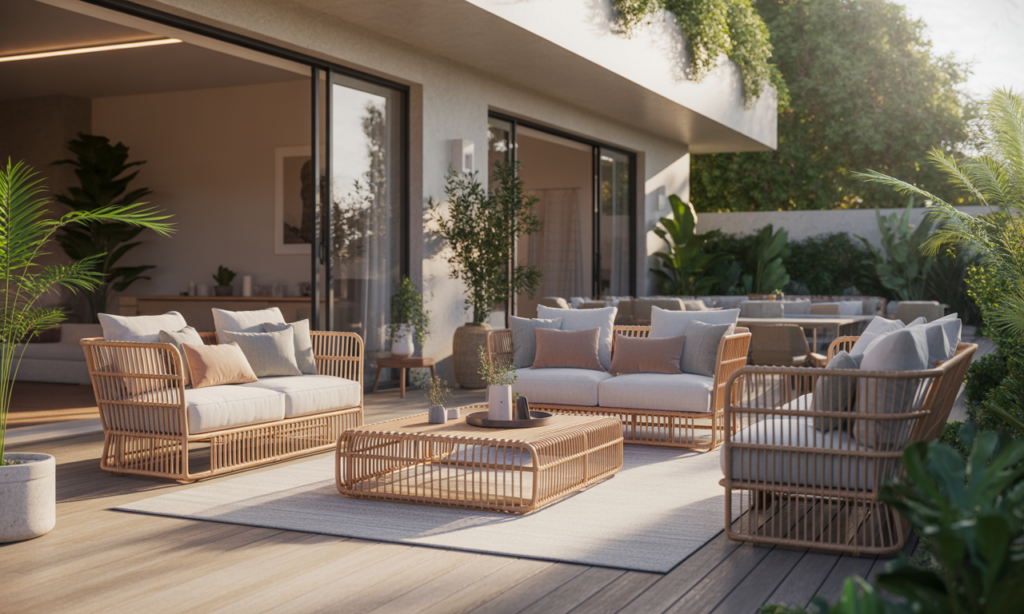 découvrez comment créer une terrasse de rêve avec un salon en rotin alliant élégance et confort pour un extérieur chic et décontracté. idéal pour vos moments de détente en plein air!