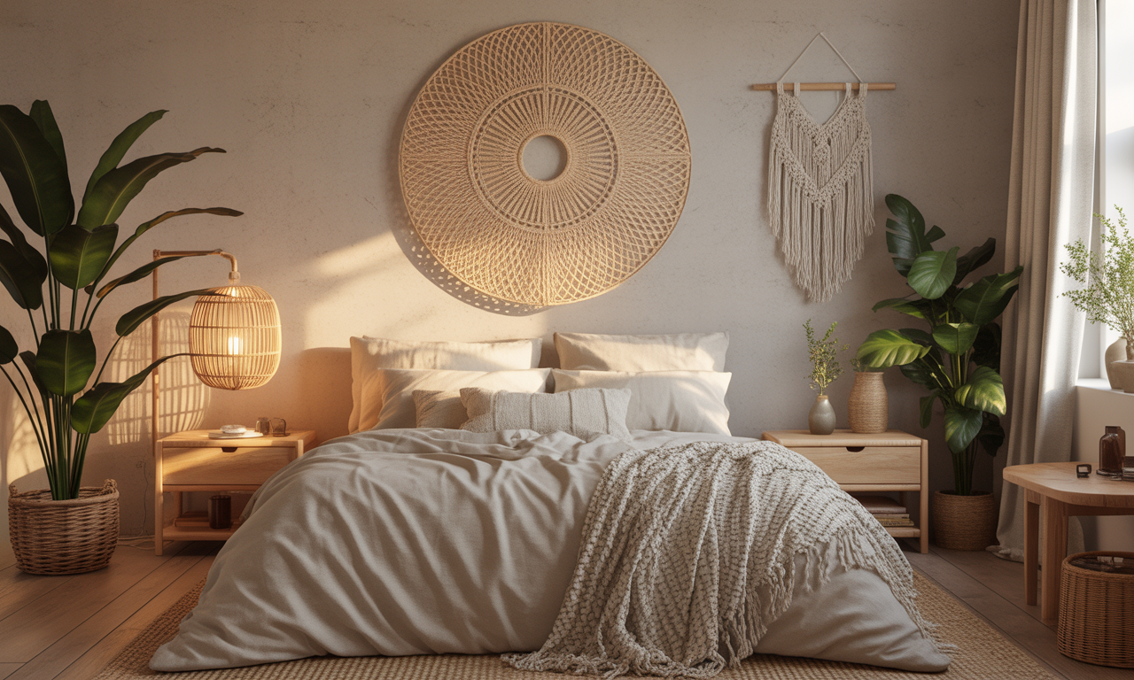 découvrez comment une applique murale en rotin peut transformer votre chambre en un espace bohème et cocooning, alliant charme naturel et ambiance chaleureuse.