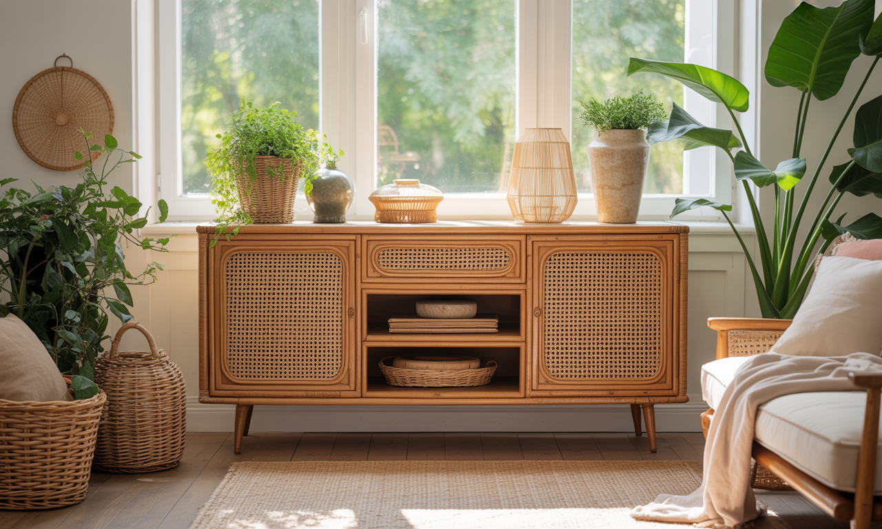 découvrez notre bahut en rotin, l'alliance parfaite du vintage et du naturel pour redynamiser votre décoration intérieure avec élégance et authenticité.