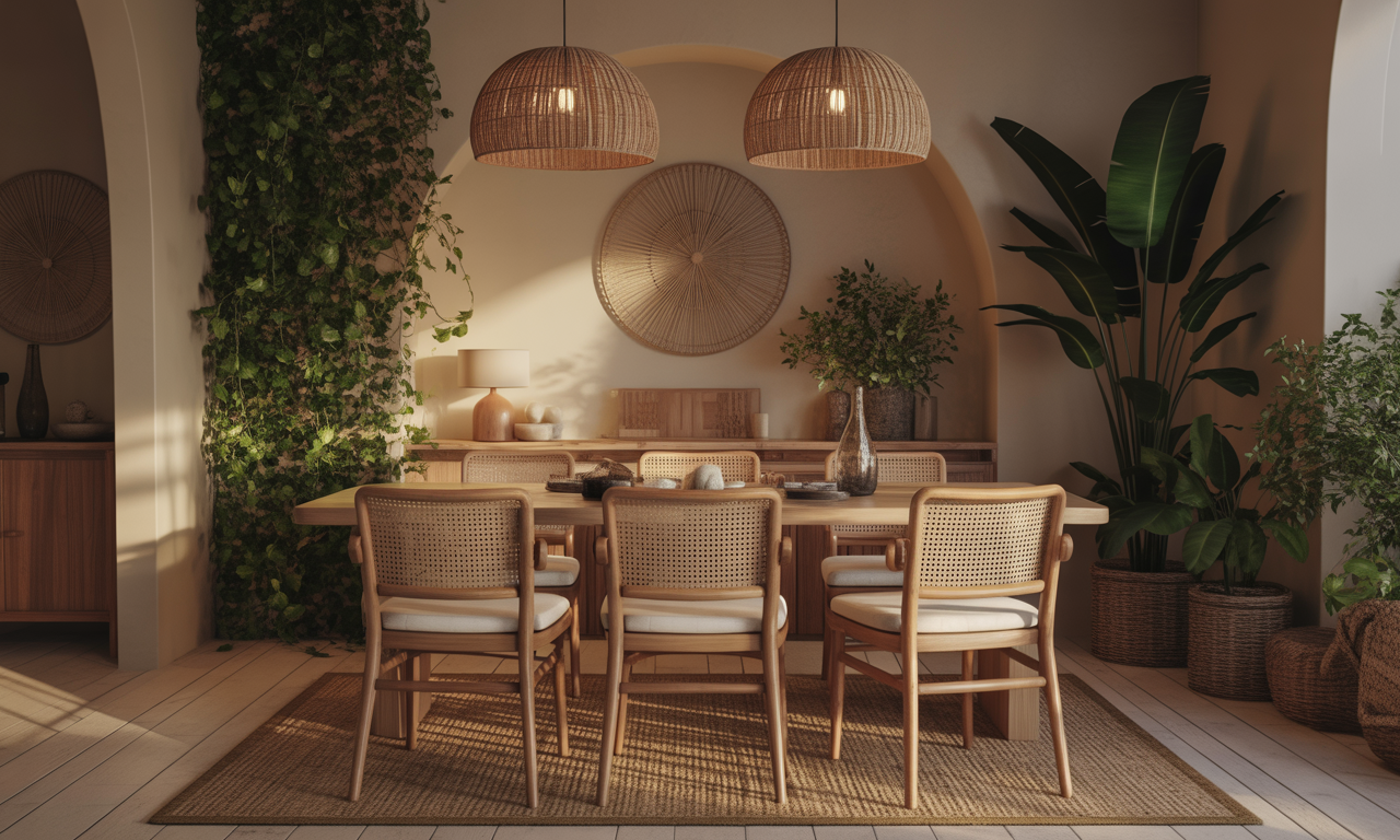 découvrez nos chaises de salle à manger en rotin, alliant confort, style naturel et convivialité pour créer une ambiance chaleureuse et tendance autour de votre table.