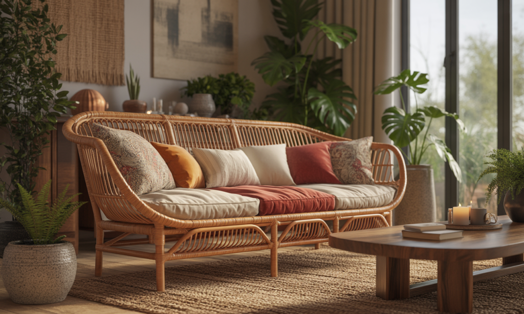 découvrez le canapé en rotin vintage, l'élément clé pour créer une ambiance bohème chic intemporelle dans votre intérieur. alliez confort et style avec cette pièce maîtresse unique et élégante.