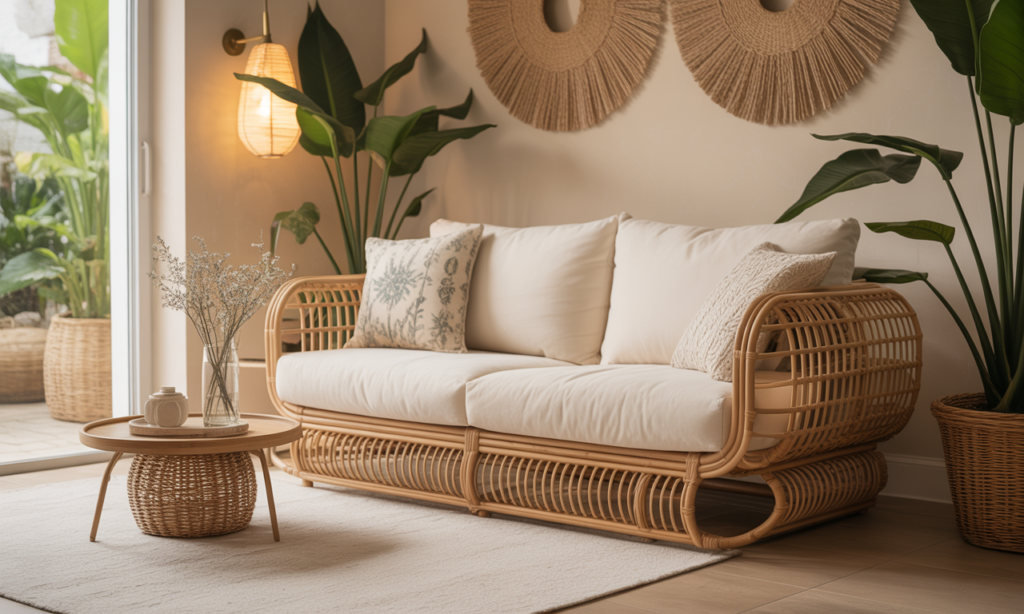 découvrez le canapé rotin convertible, alliant élégance naturelle et praticité. parfait pour optimiser votre espace avec style, il transforme votre intérieur en un lieu accueillant et tendance.