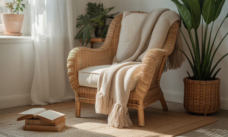 découvrez le petit fauteuil en osier, l'élément charme parfait pour sublimer une déco bohème chic avec élégance et authenticité.