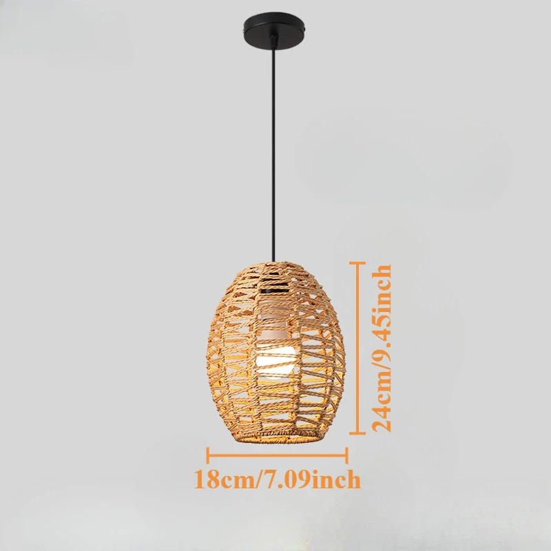 Suspension boho dôme en rotin tressé, 30 cm – Image 10