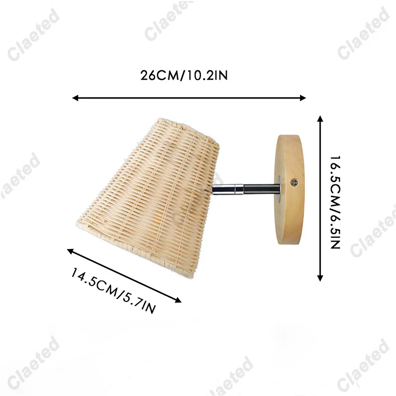 Applique murale rotin tressé pour intérieur – Image 5