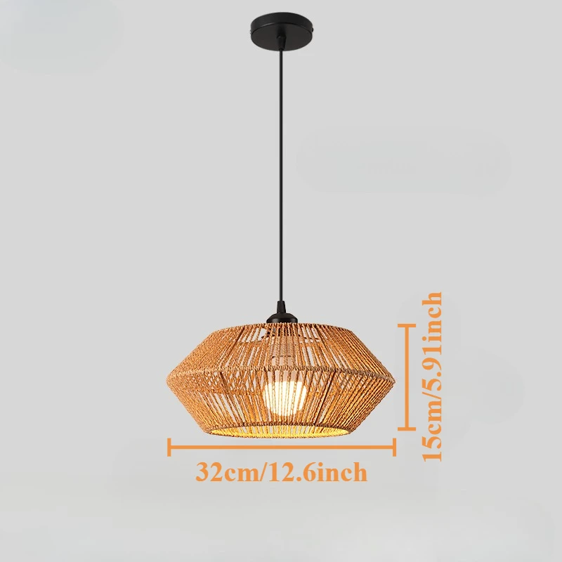 Suspension boho ovale en rotin tressé, 18 x 24 cm – Image 15