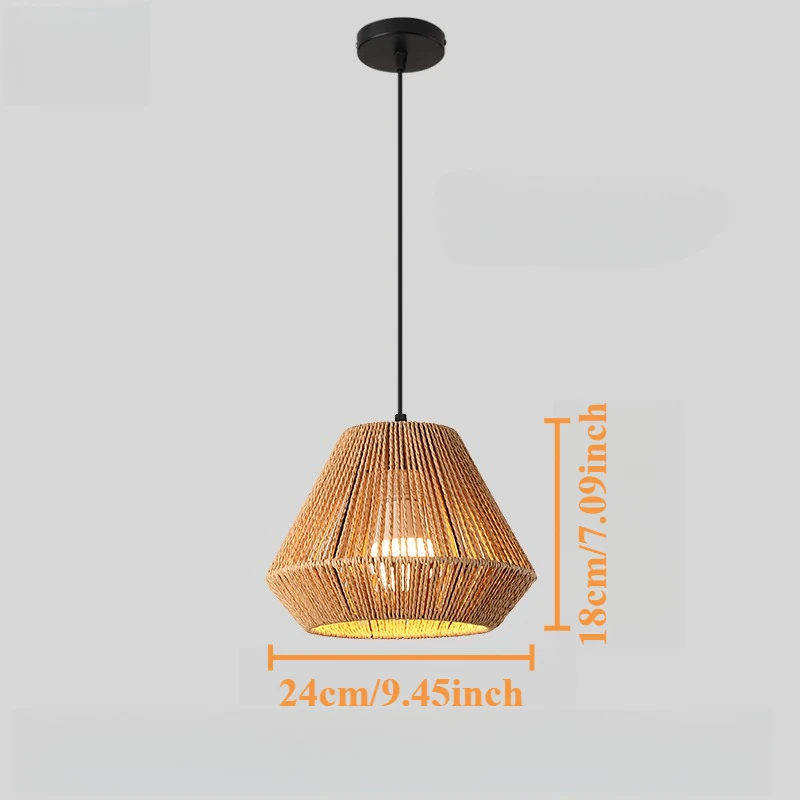 Suspension boho lanterne ronde en rotin tressé, 30 cm – Image 17