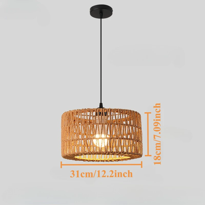 Suspension boho dôme en rotin tressé, 30 cm – Image 17
