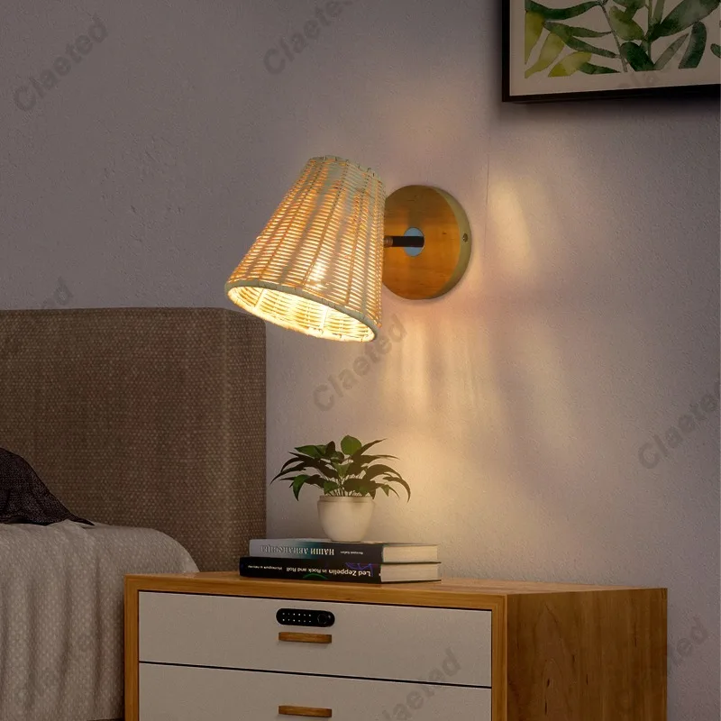 Applique murale rotin tressé pour intérieur – Image 2