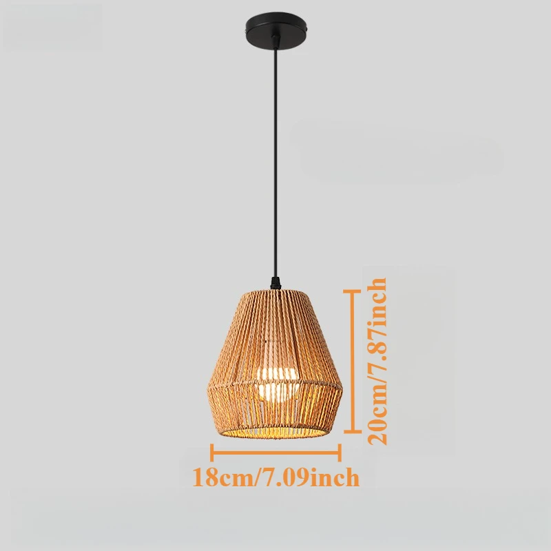 Suspension boho dôme en rotin tressé, 30 cm – Image 9