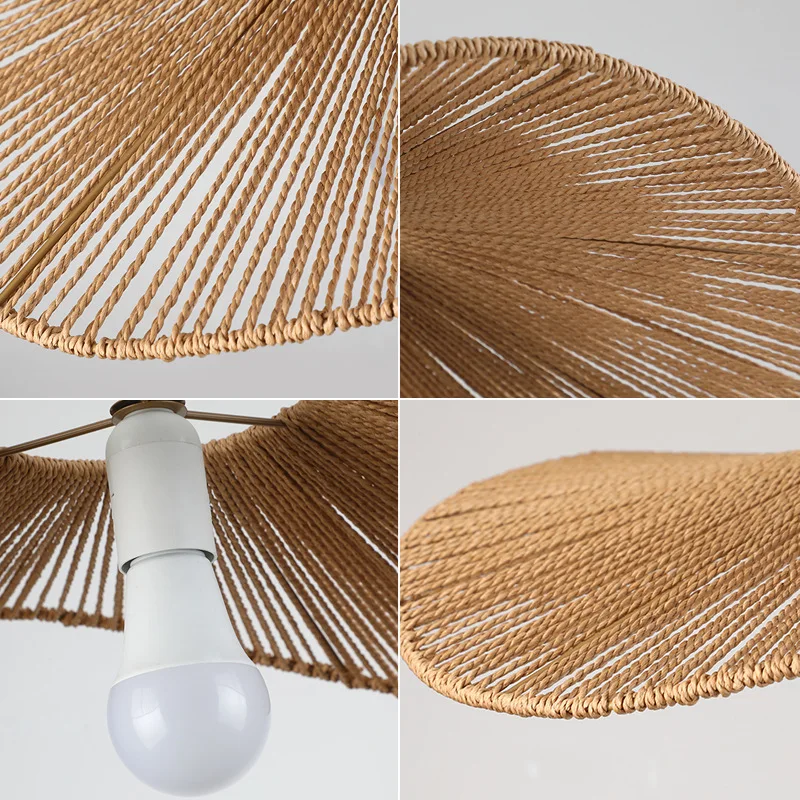 Suspension boho tambour en rotin tressé, 31 cm – Image 8