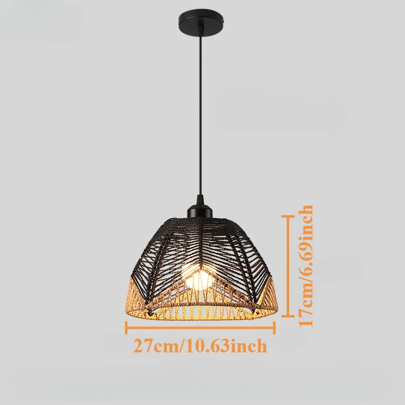 Suspension boho dôme en rotin tressé, 30 cm – Image 13