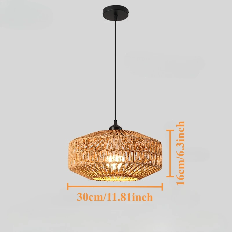 Suspension boho dôme en rotin tressé, 30 cm – Image 20