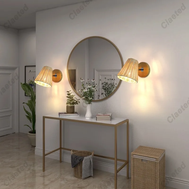 Applique murale rotin tressé pour intérieur – Image 3