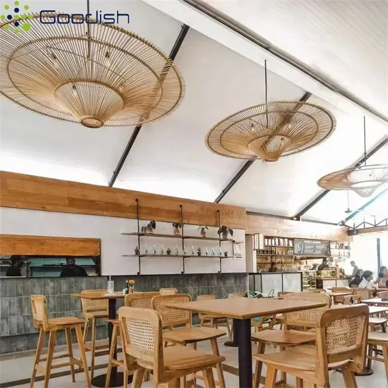 Suspension rotin tressé LED pour intérieur – Image 3