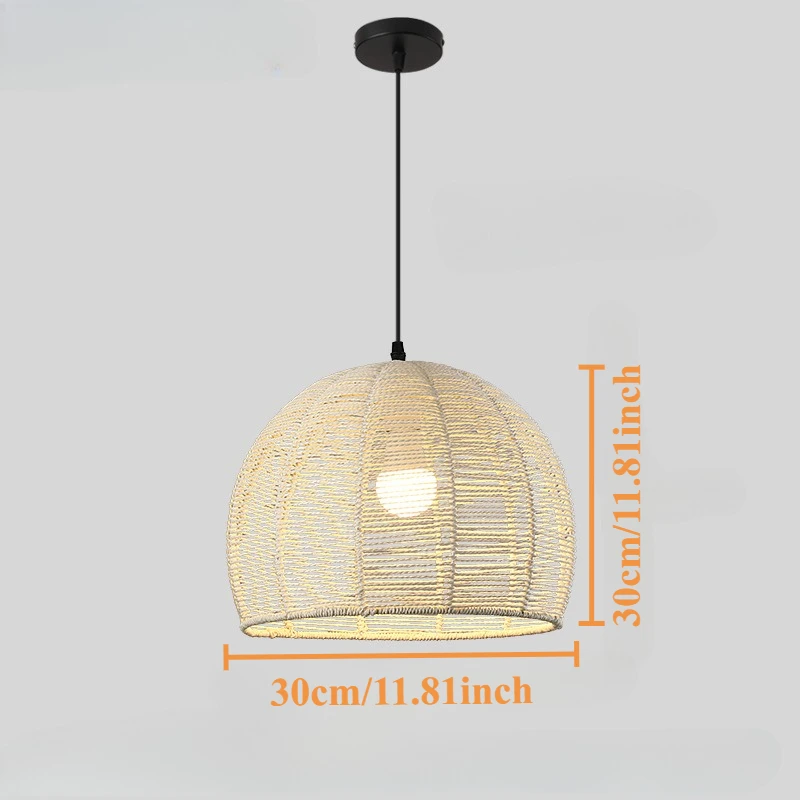 Suspension boho ovale en rotin tressé, 18 x 24 cm – Image 10