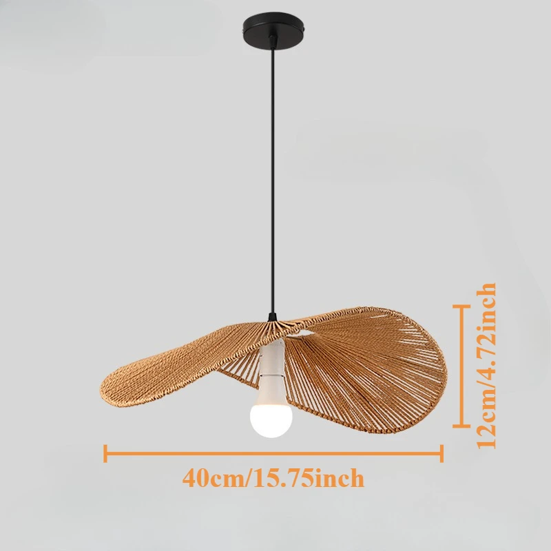 Suspension boho dôme en rotin tressé, 30 cm – Image 14