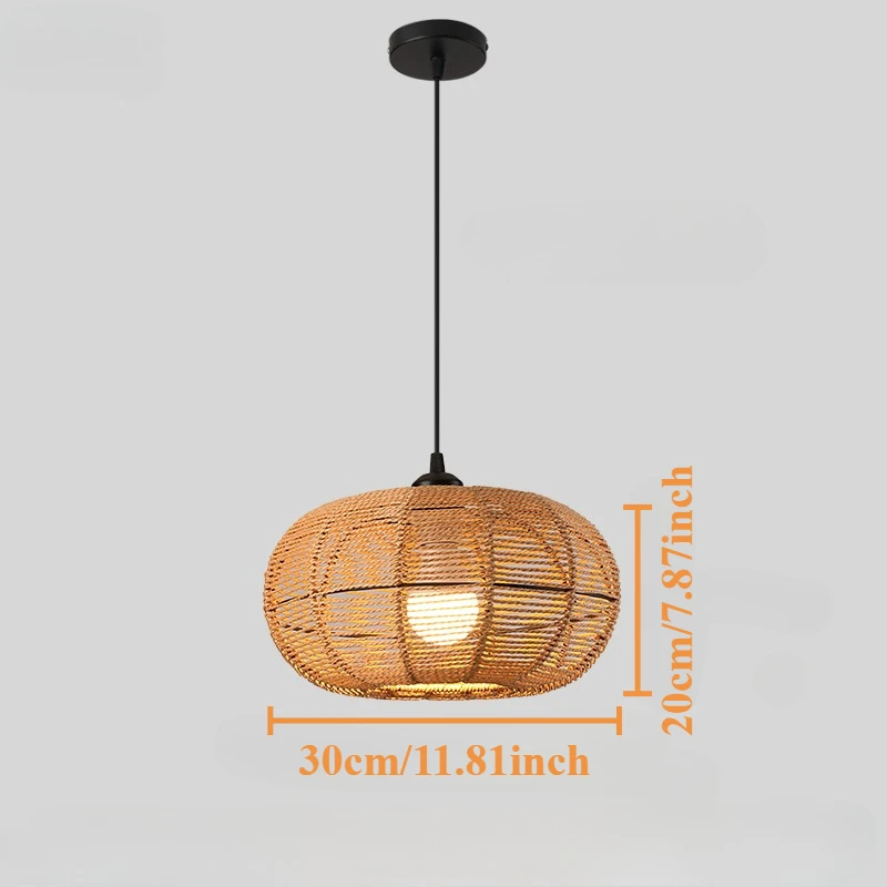 Suspension boho ovale en rotin tressé, 18 x 24 cm – Image 18