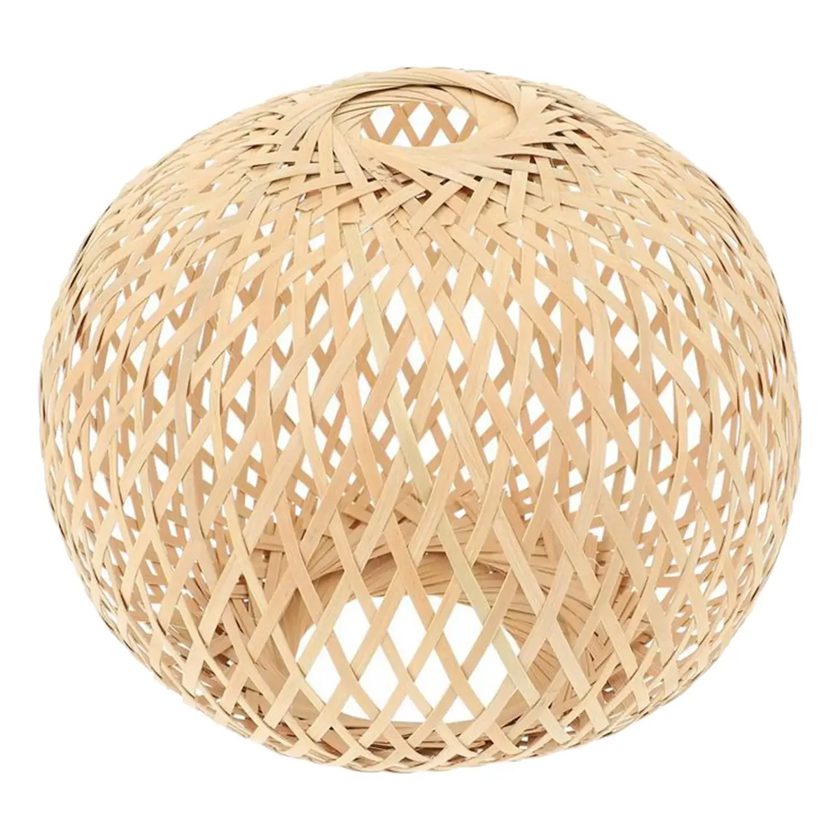 Abat-jour suspendu en bambou tissé style cottage – Image 2