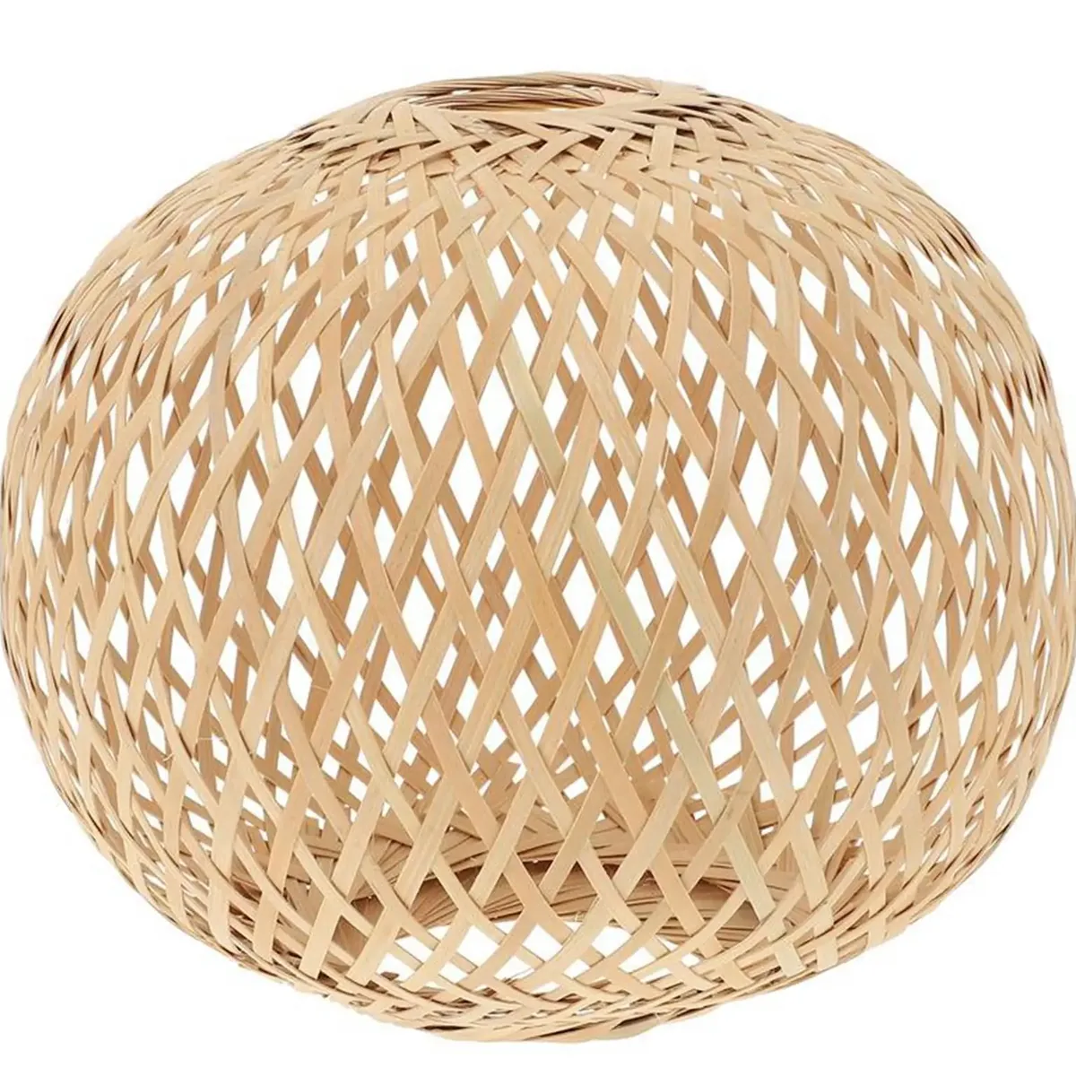 Abat-jour suspendu en bambou tissé style cottage – Image 5