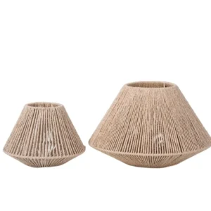Abat-jour suspendu imitation rotin tressé style boho