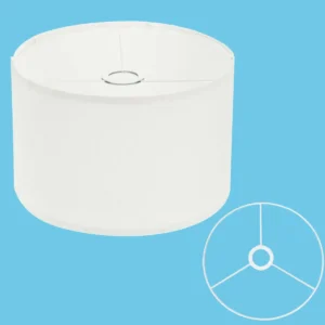 Abat-jour tambour lin et acier inoxydable ZJ-01