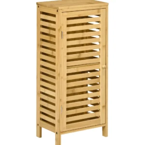 Armoire de salle de bain en bambou à 1 étagère réglable