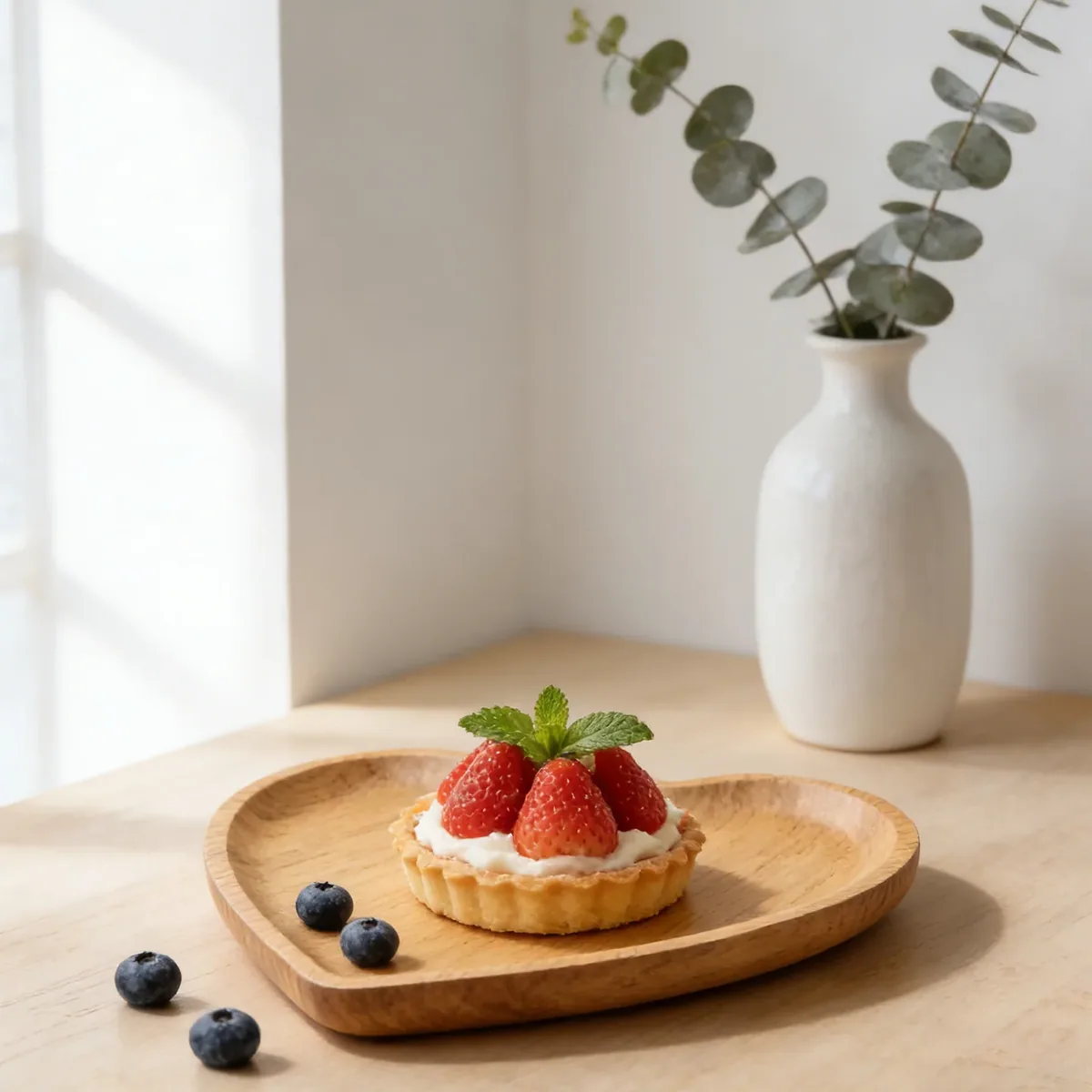 Assiette bambou en cœur pour apéritif et charcuterie – Image 4