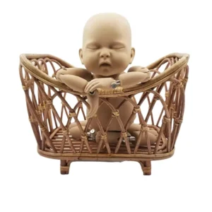 Berceau rotin vintage bébé modèle basekt