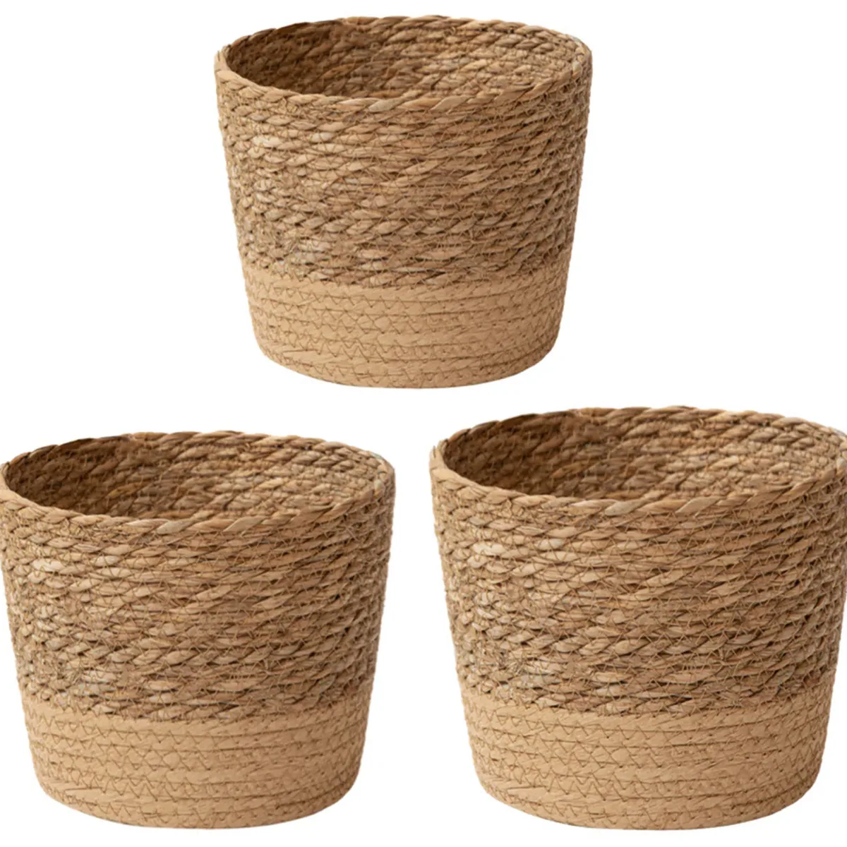 Cache-pot rotin tressé blanc modèle BLANC – Image 3