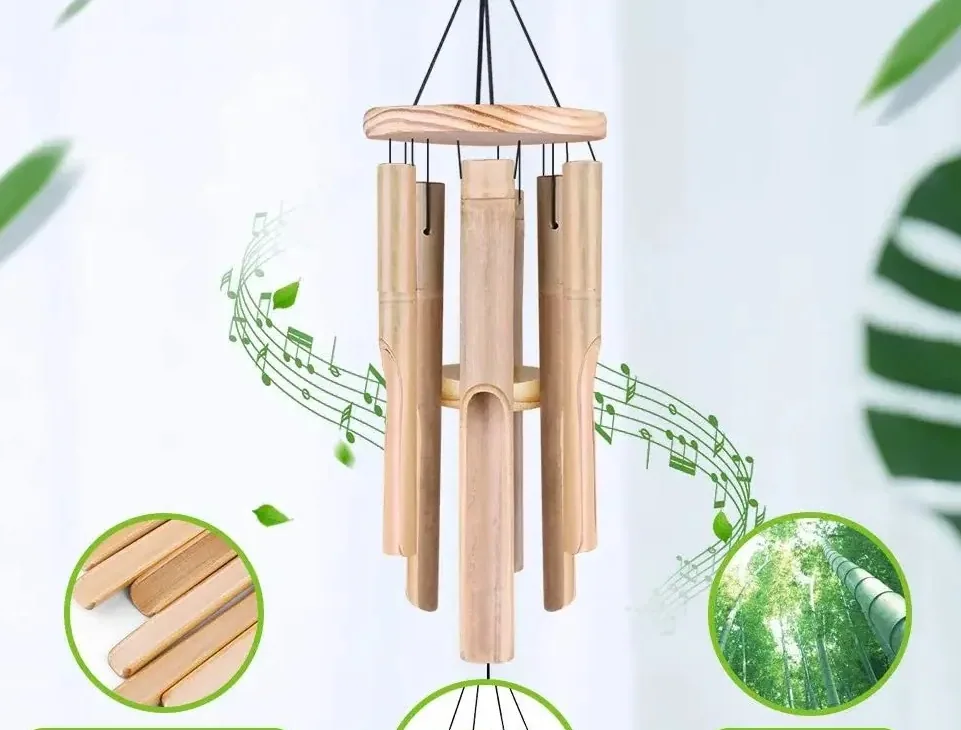 Carillon bambou 6 tubes au son naturel – Image 2