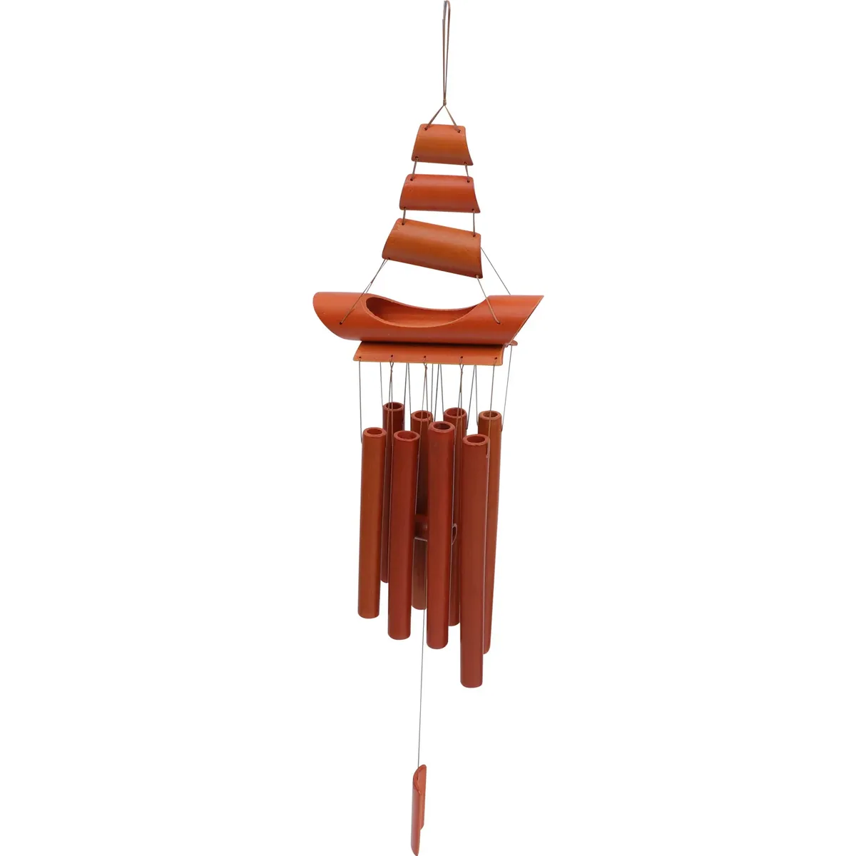 Carillon éolien en bambou et clochettes décoratives – Image 2