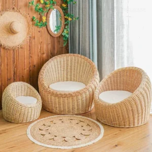 Chaise de jardin rotin respirante avec coussin