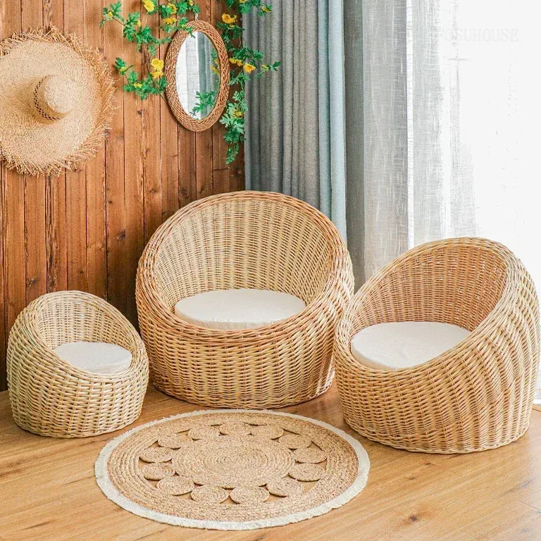 Chaise de jardin rotin respirante avec coussin